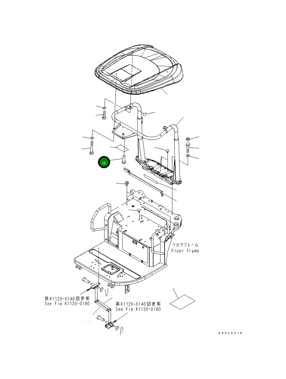 Заклёпка YM288741-03130 Komatsu