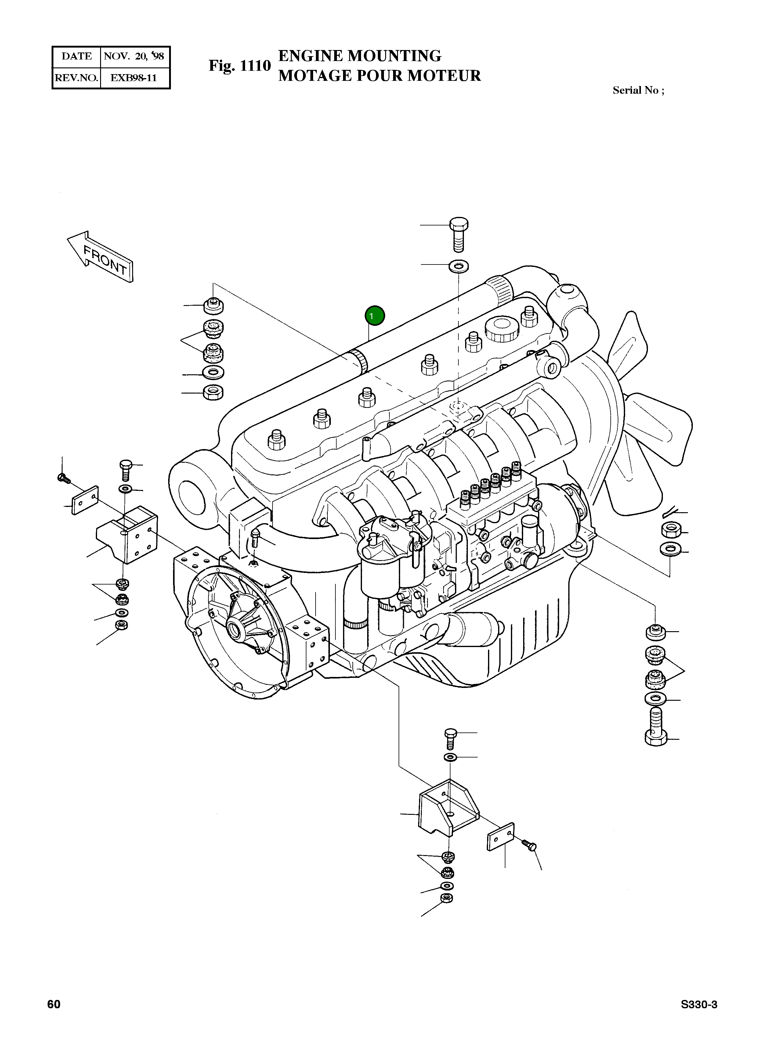 Двигатель 2201-9049A Komatsu