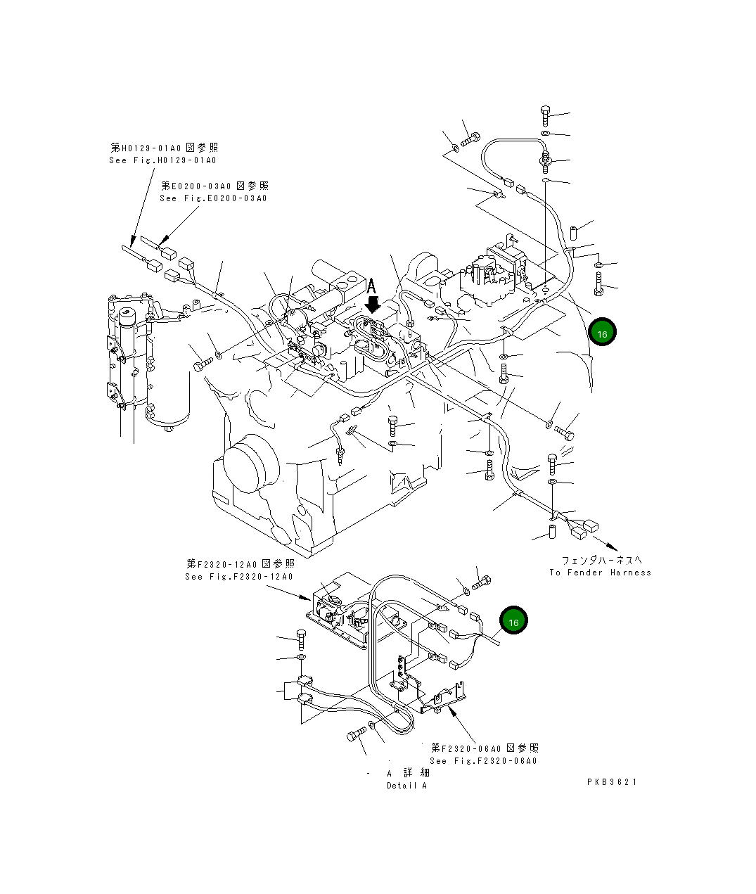 Жгут проводов 195-06-49521 Komatsu