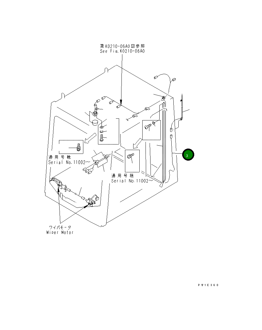 Кабель 21T-06-71810 Komatsu