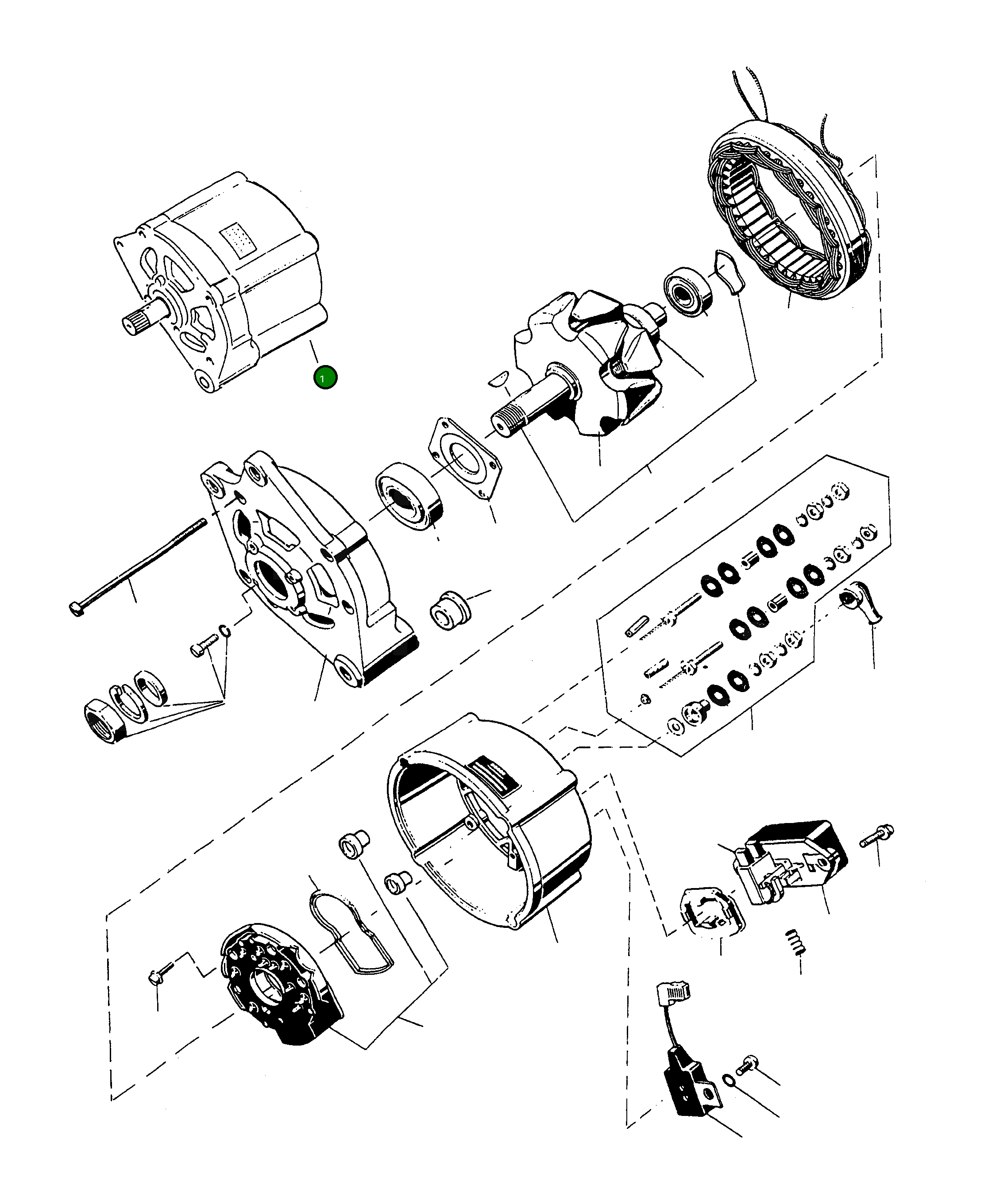 Генератор 2987721M91 Komatsu