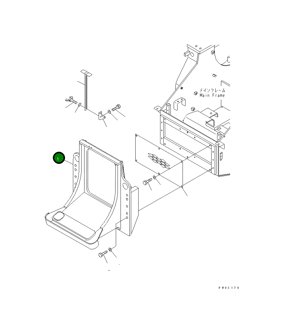 Защитный кожух 21J-54-12811 Komatsu