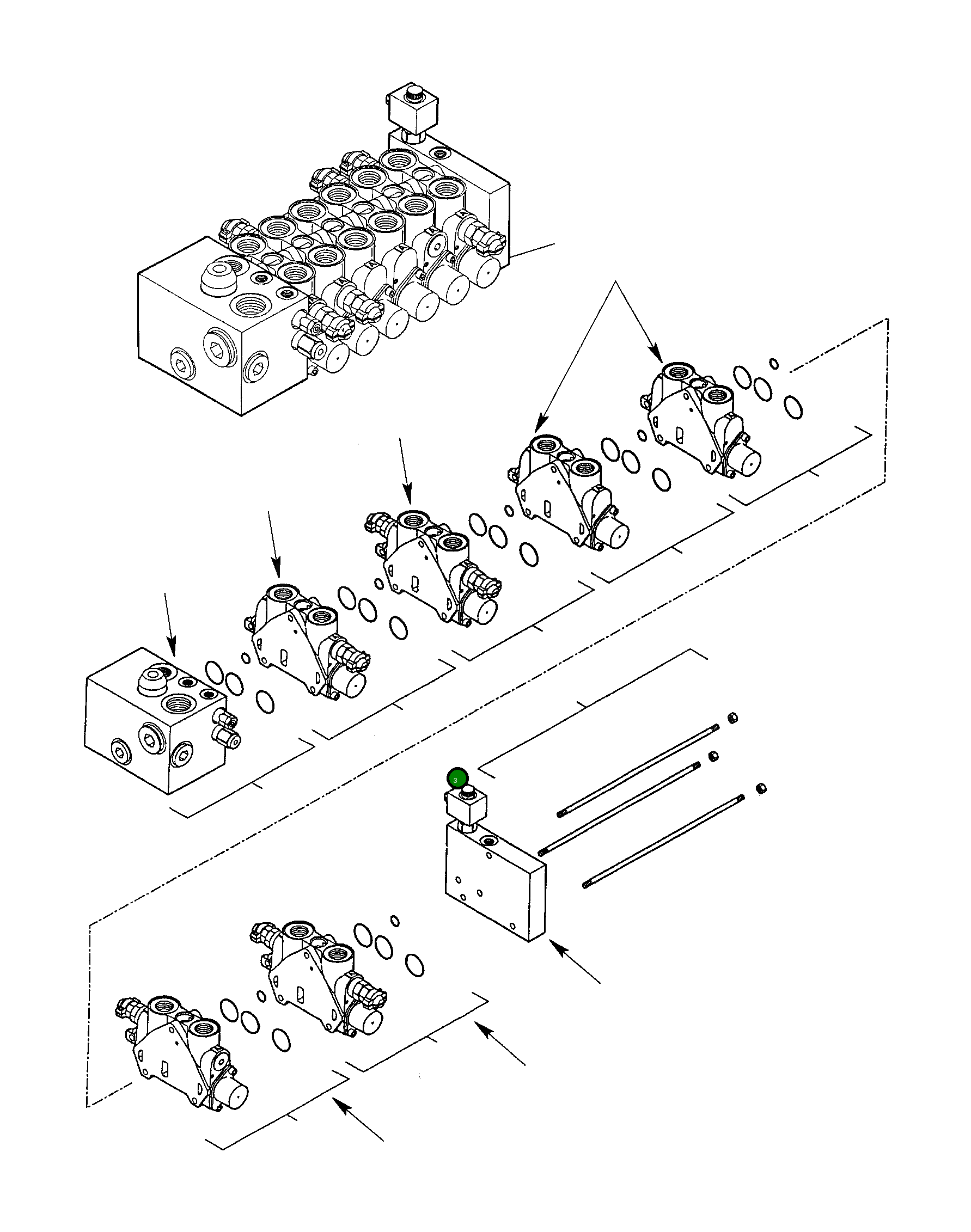 Блок управления стрелой, в сборе 844200443 Komatsu