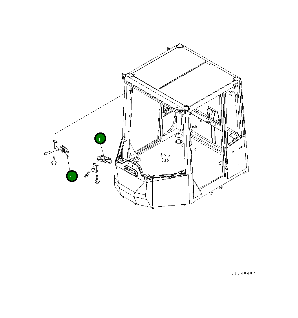 Зеркало 421-56-HOP26 Komatsu