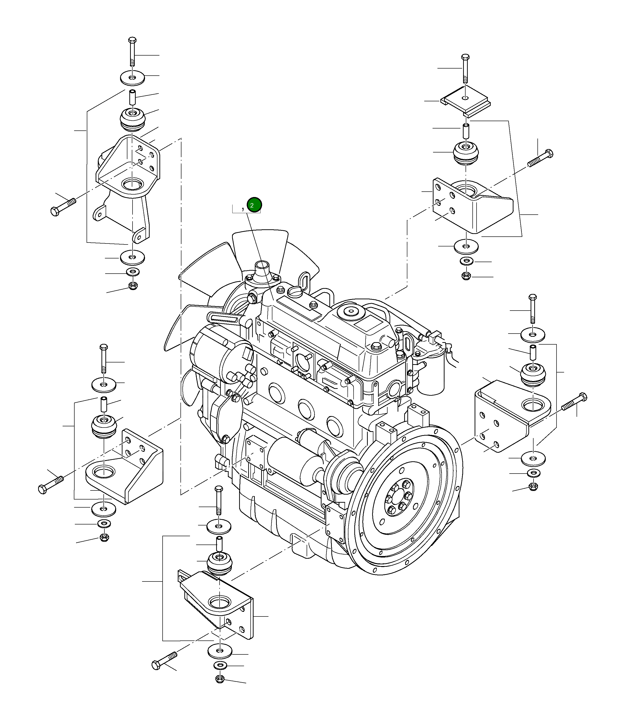 Двигатель 42W-01-12070 Komatsu