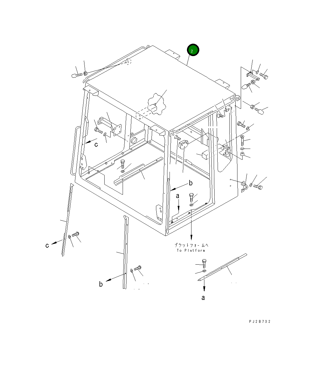 Кабина 26C-95-11111 Komatsu