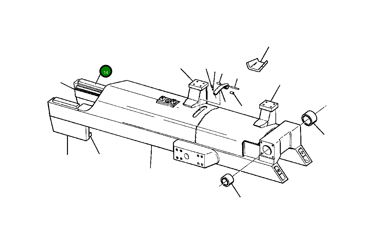 Горизонтальная направляющая переднего направляющего колеса 740 206 C1 Komatsu