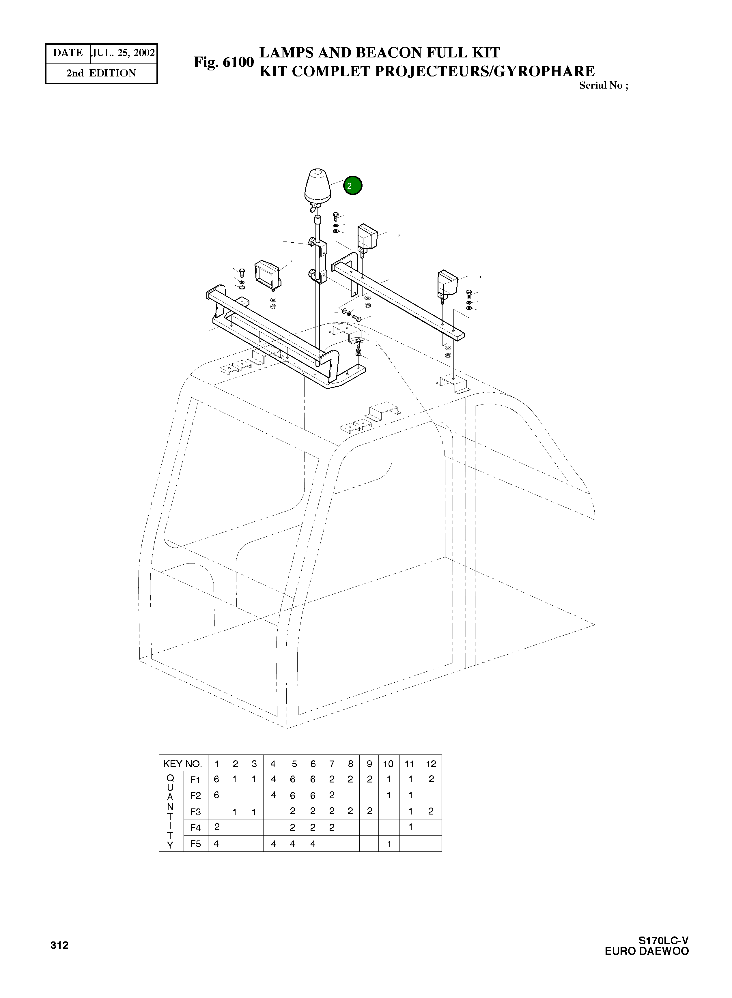 Вращающийся маяк 9534-9004 Komatsu