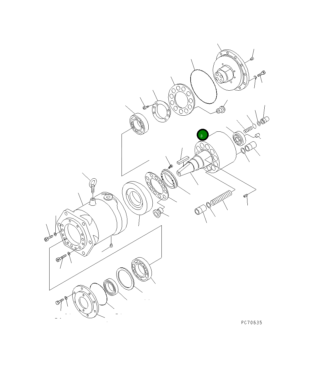 Блок 257-81-34130 Komatsu