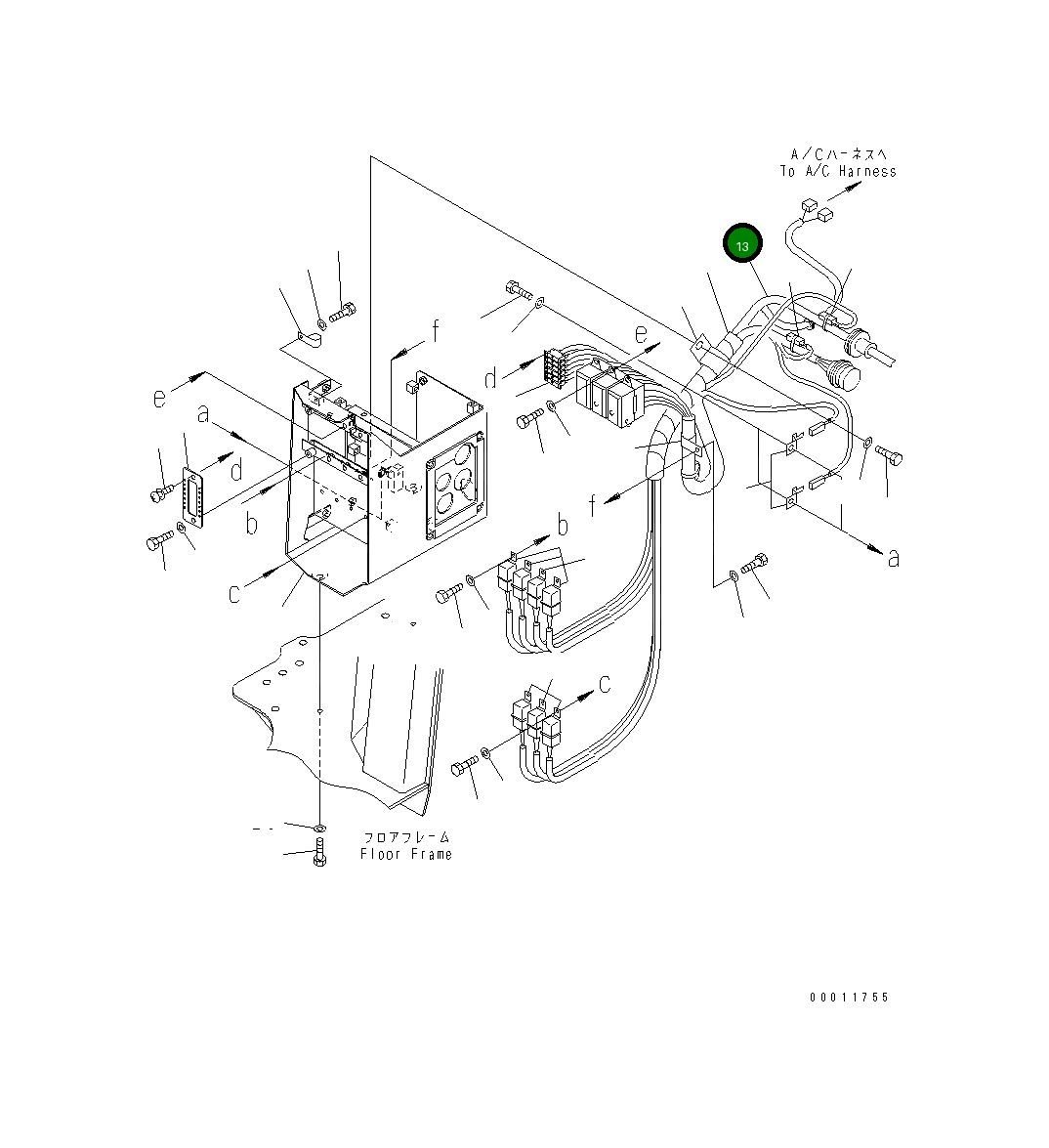 Жгут проводов 198-06-62121 Komatsu