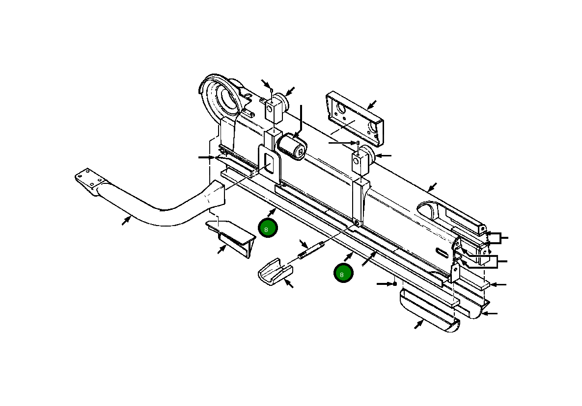 Внутренняя направляющая 617 378 C1 Komatsu