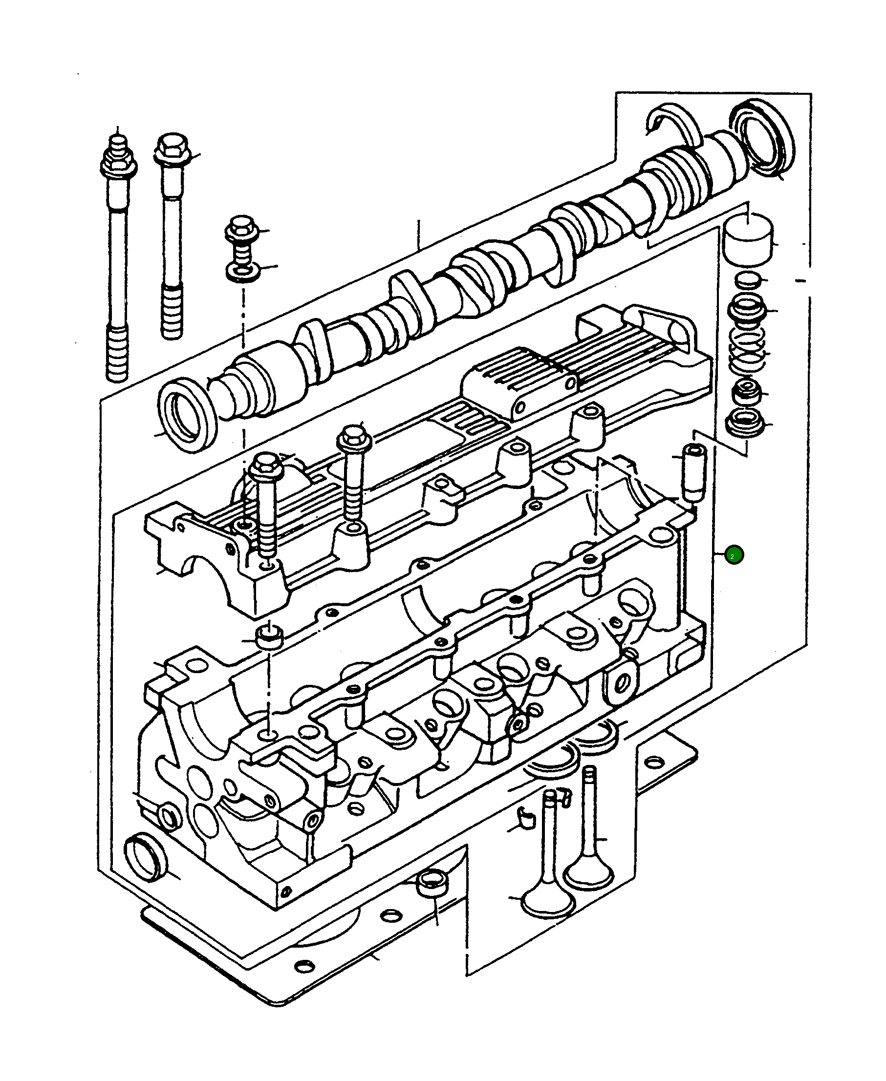 Головка блока цилиндров 4918076M91 Komatsu