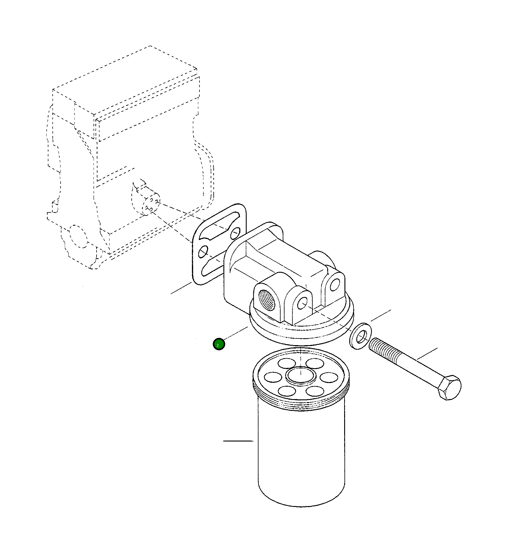 Головка фильтра 4917221M1 Komatsu
