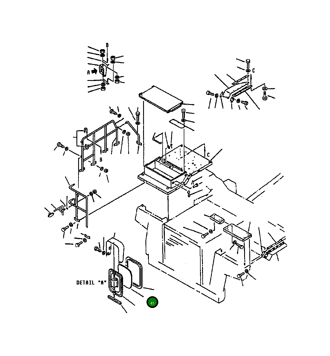 Зеркало 581-06-16431 Komatsu