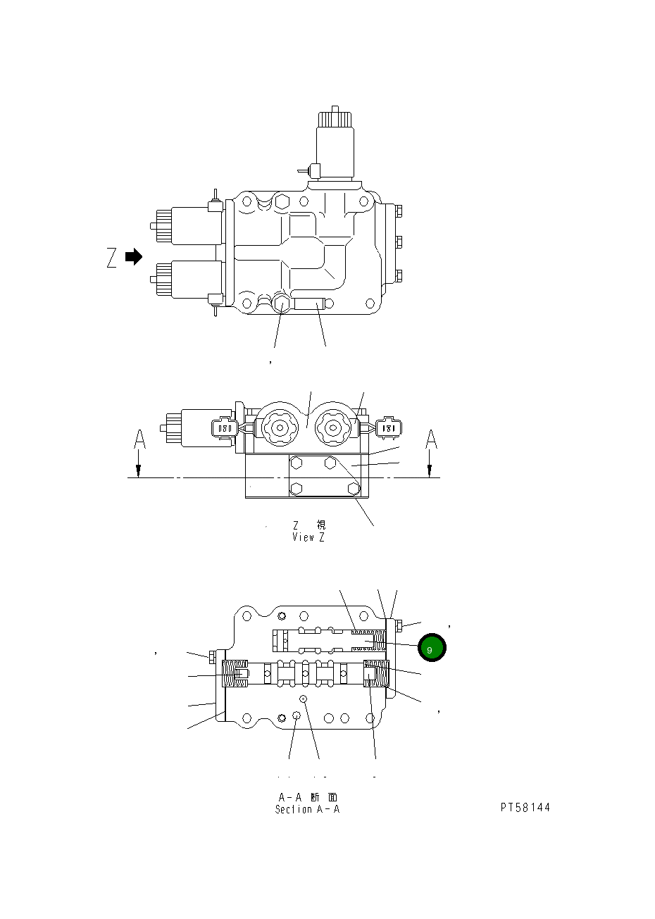 Золотник DC8511520001 Komatsu