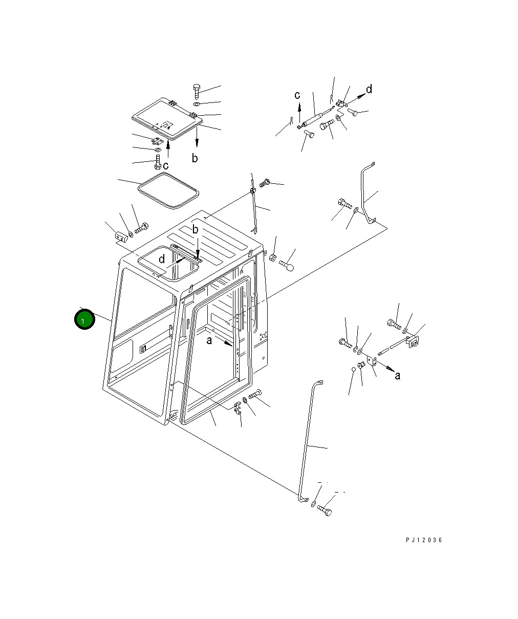 Кабина 209-54-51140 Komatsu
