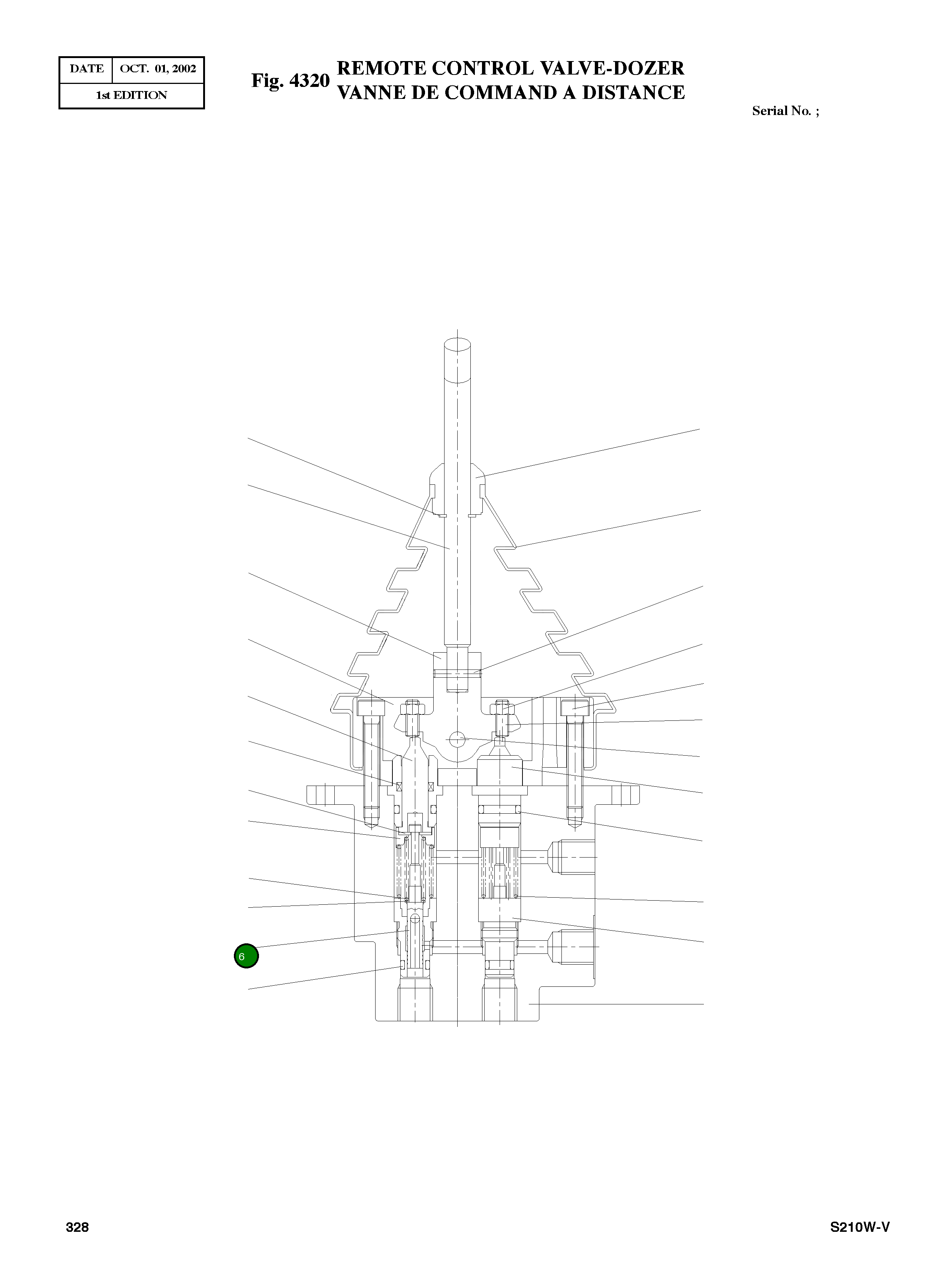 Золотник J96H2004 Komatsu