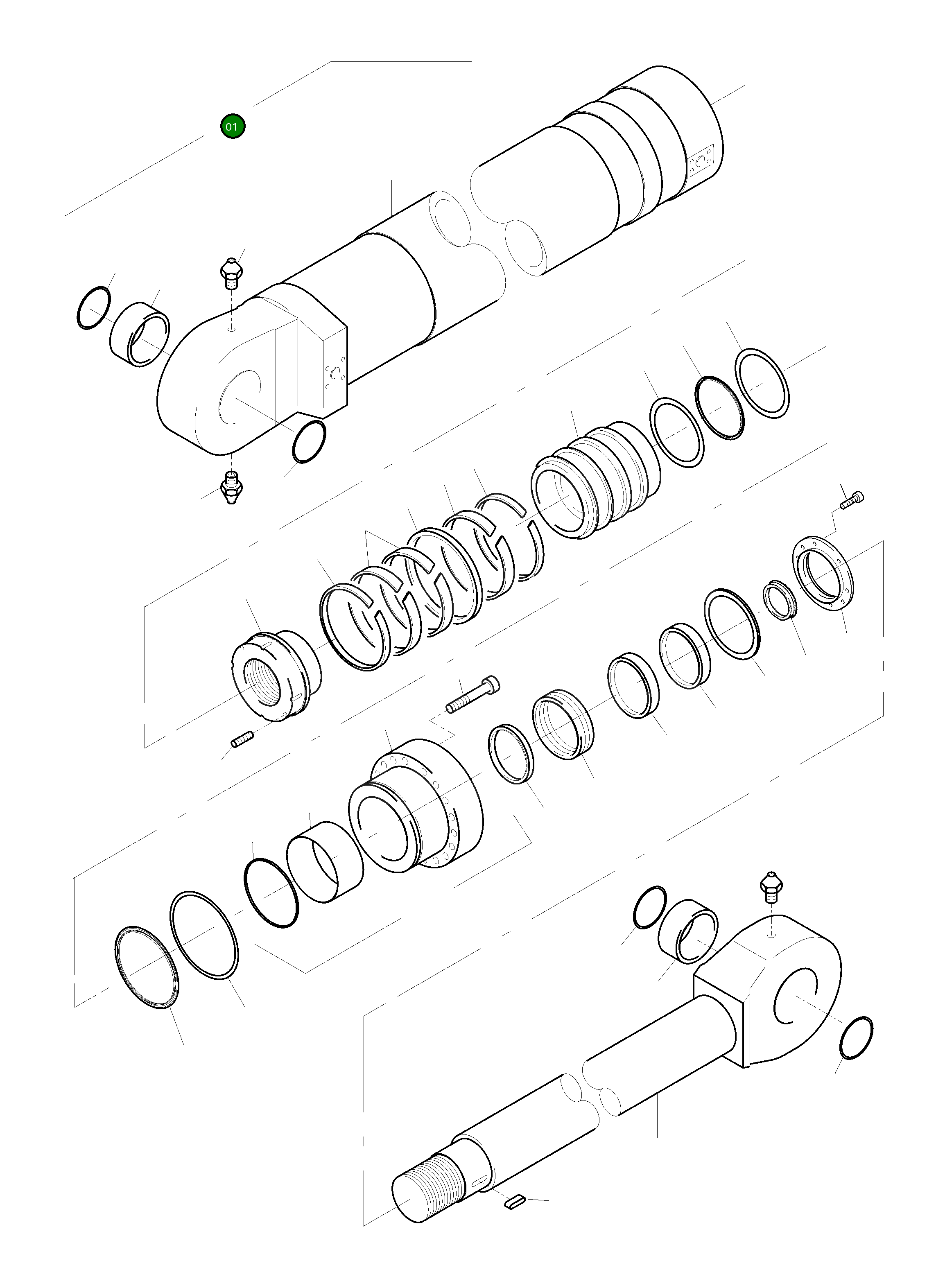 Гидроцилиндр 990 031 40 Komatsu