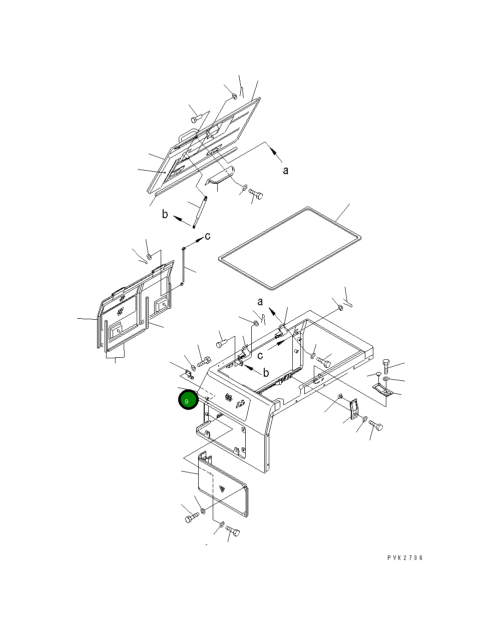 Капот 10S-54-21215 Komatsu