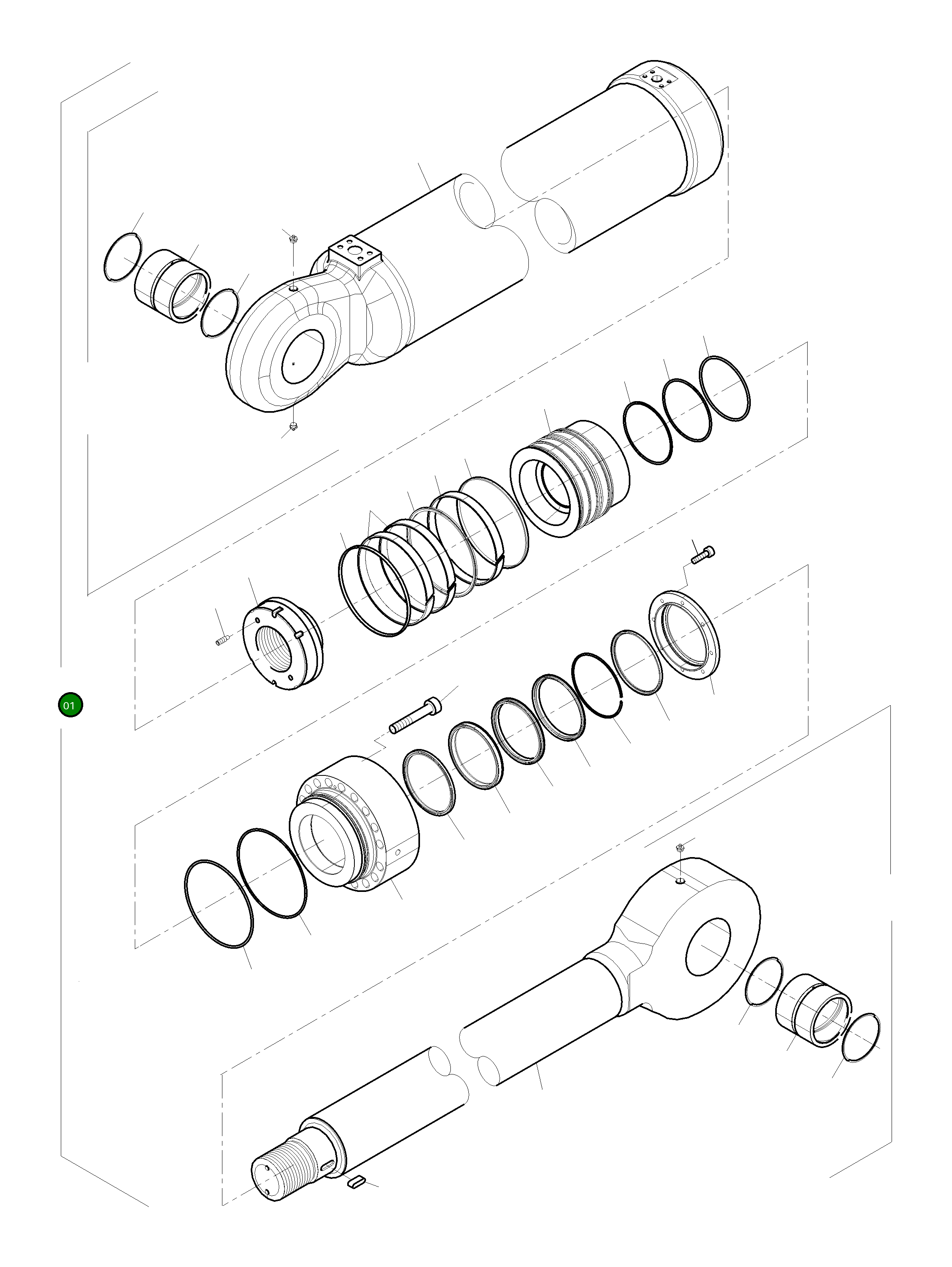 Гидроцилиндр 992 040 40 Komatsu