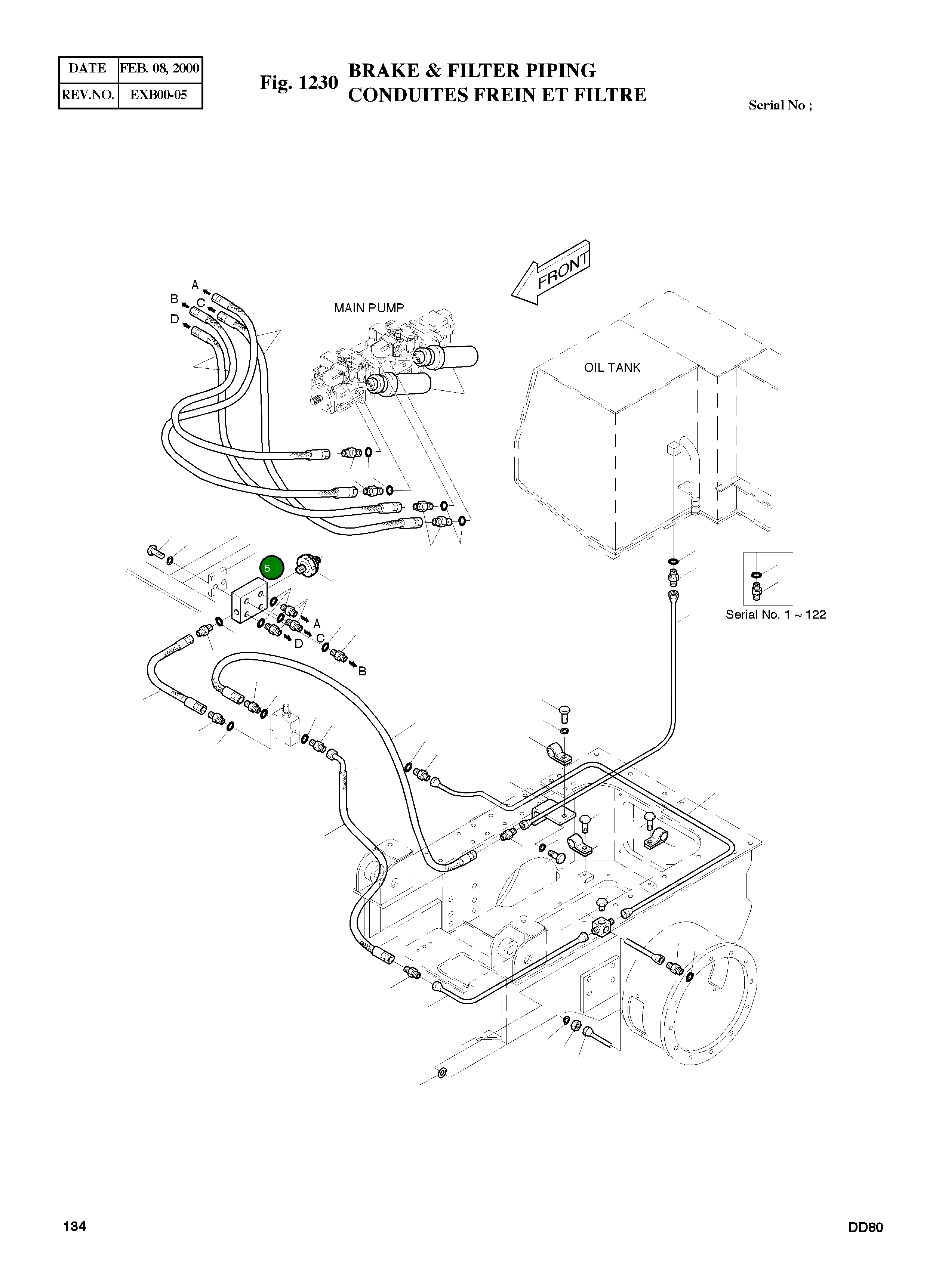 Блок 5423-1325A Komatsu