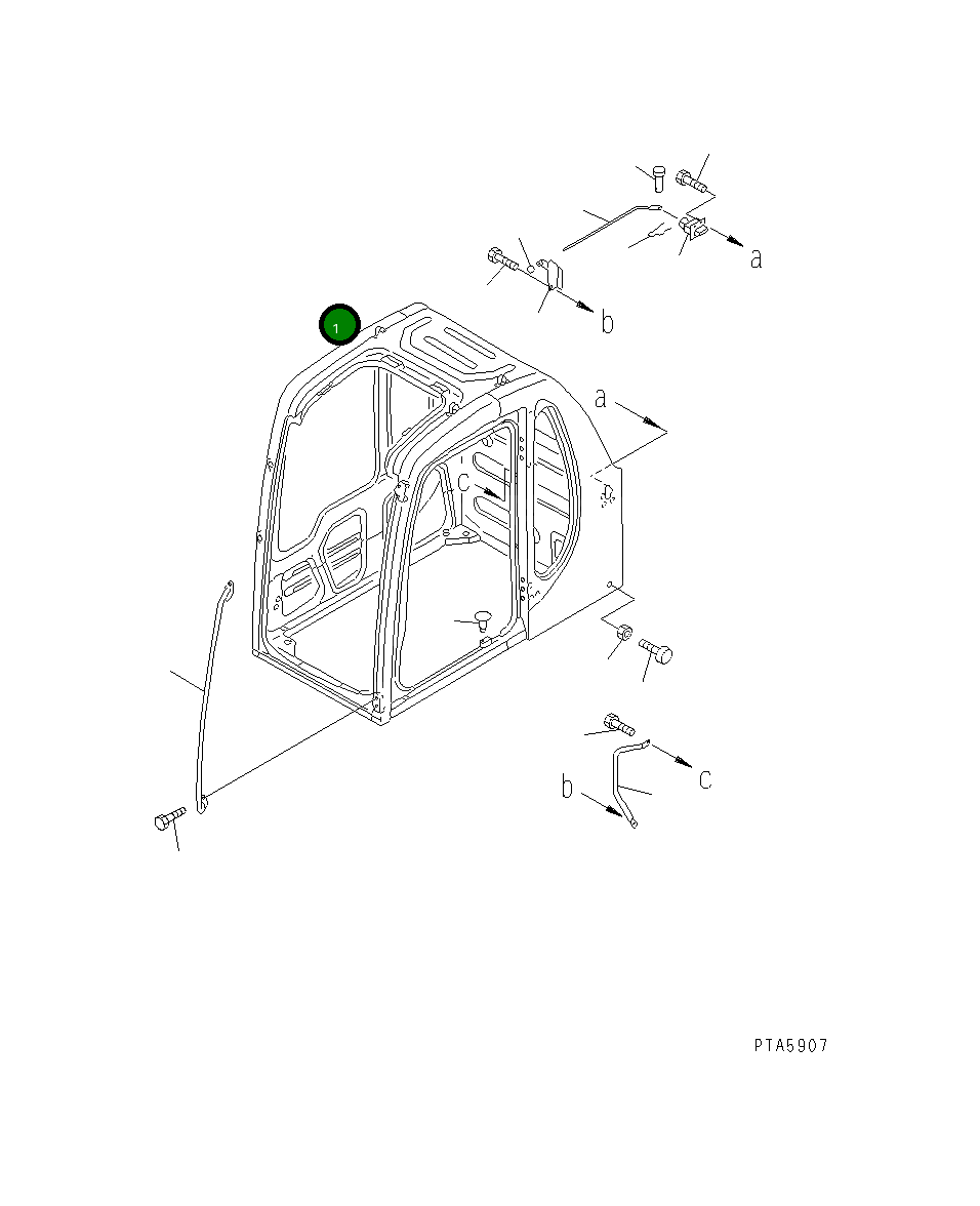 Кабина 201-54-73100 Komatsu