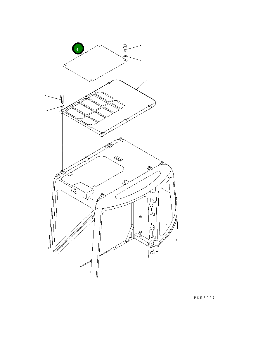 Защитный кожух 21J-54-16121 Komatsu