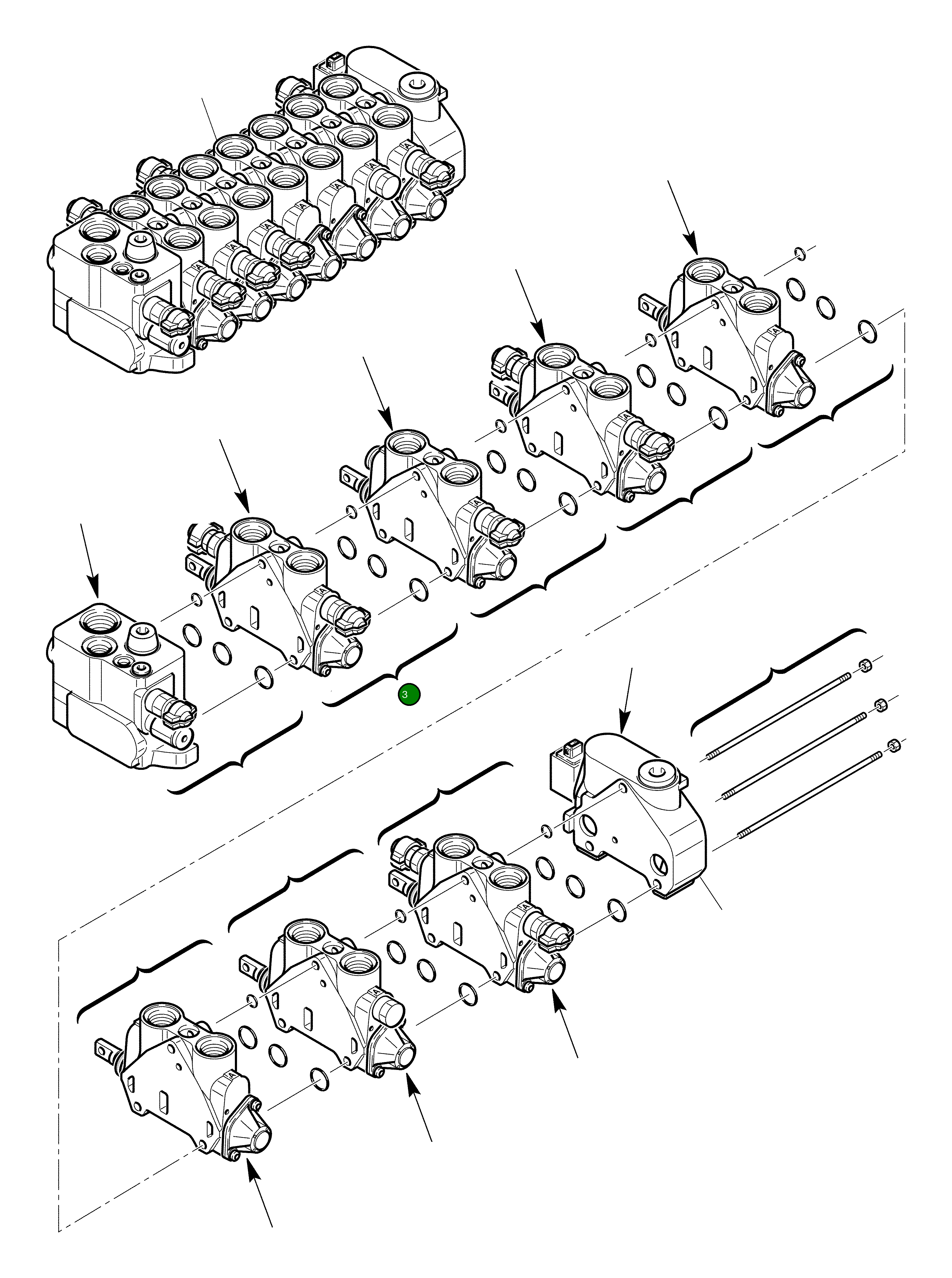 Блок управления поворотной рукоятью 844200712 Komatsu