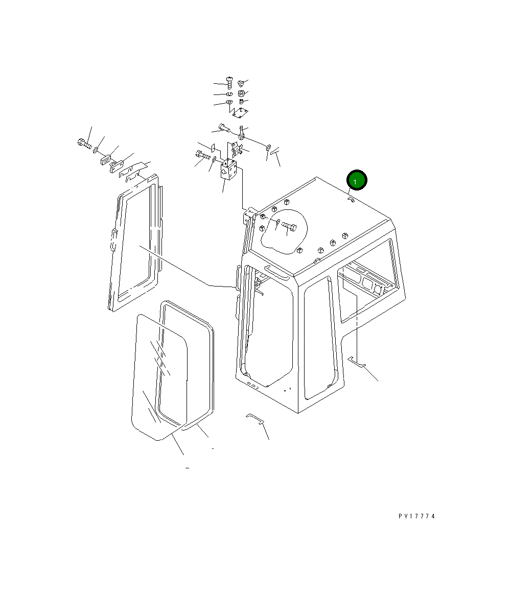 Кабина 19M-979-3110 Komatsu