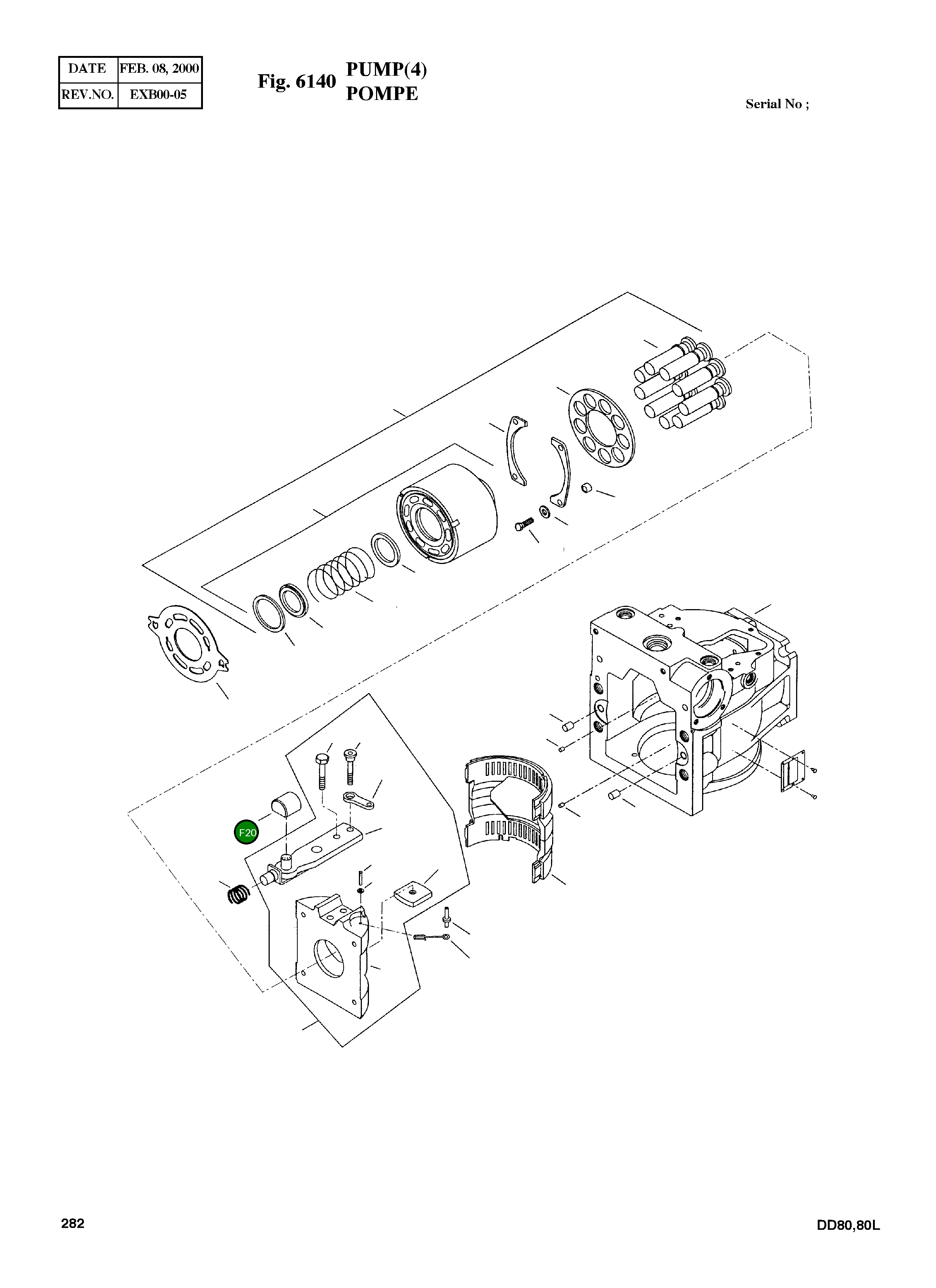 Блок ползун 8800750 Komatsu