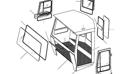 Кабина 1301 961 H91 Komatsu