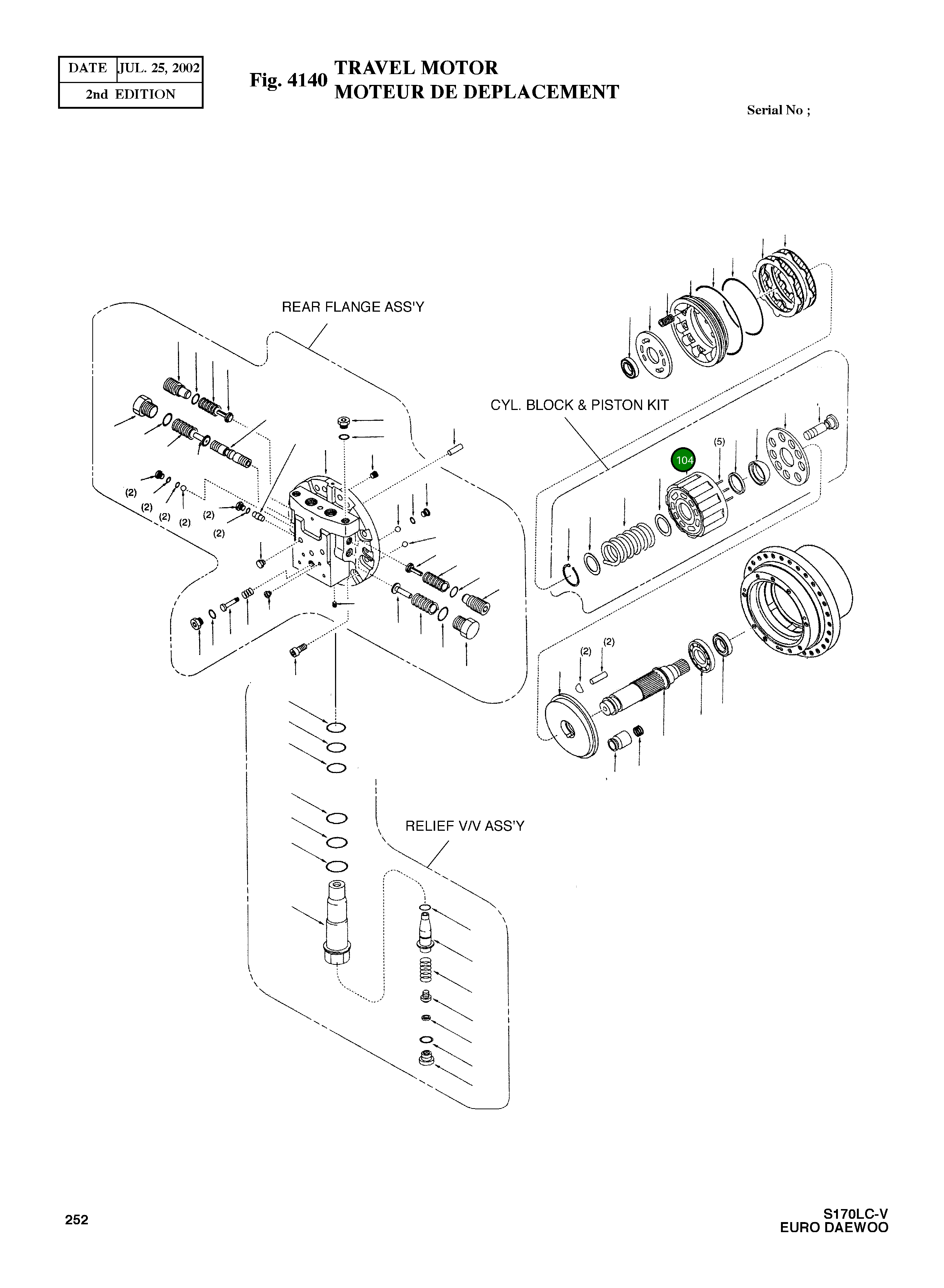 Блок цилиндра 131149B Komatsu