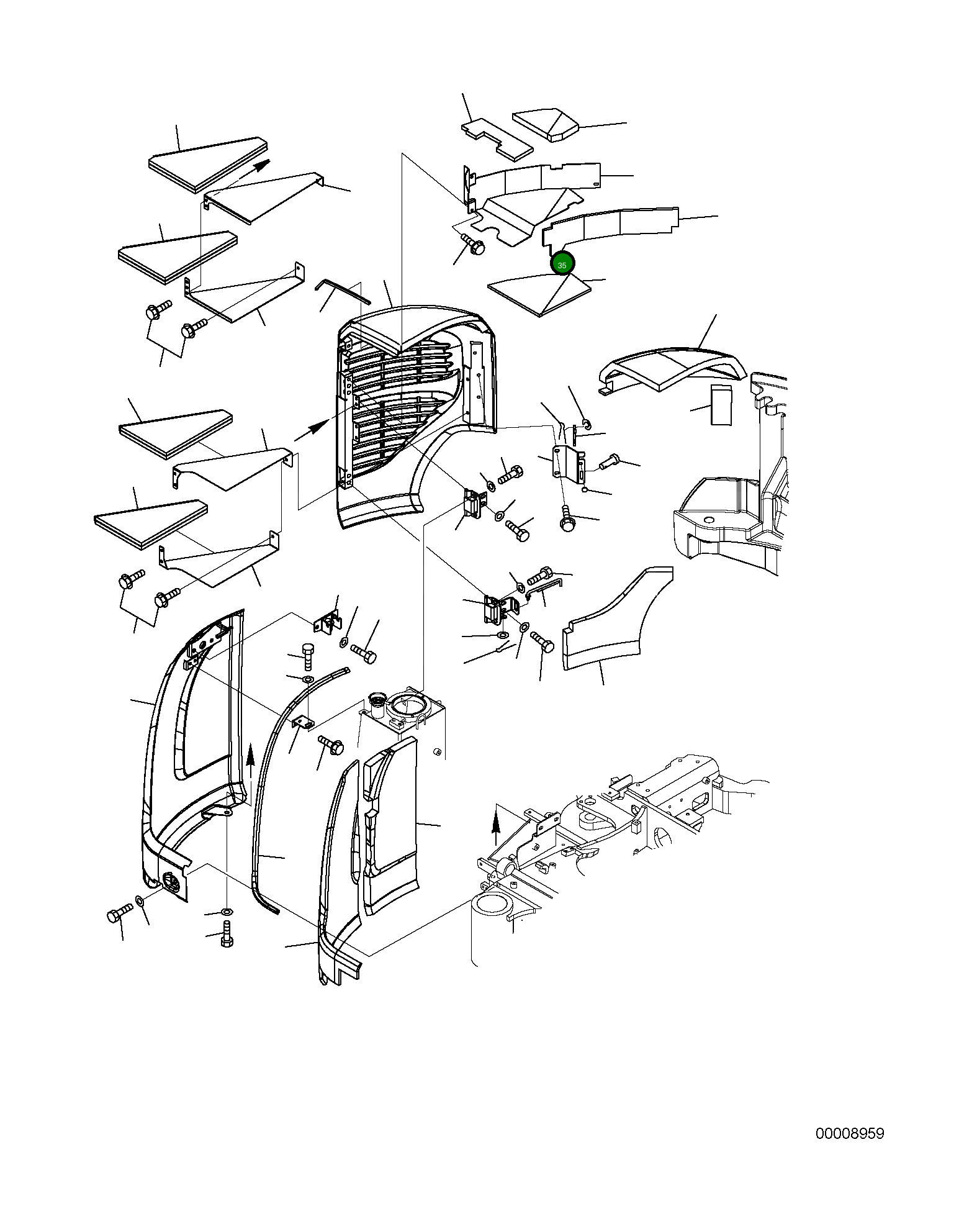 Лист 22L-54-23971 Komatsu