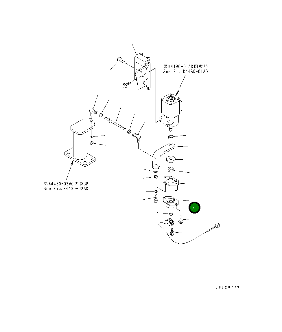 Кронштейн 42C-40-12490 Komatsu