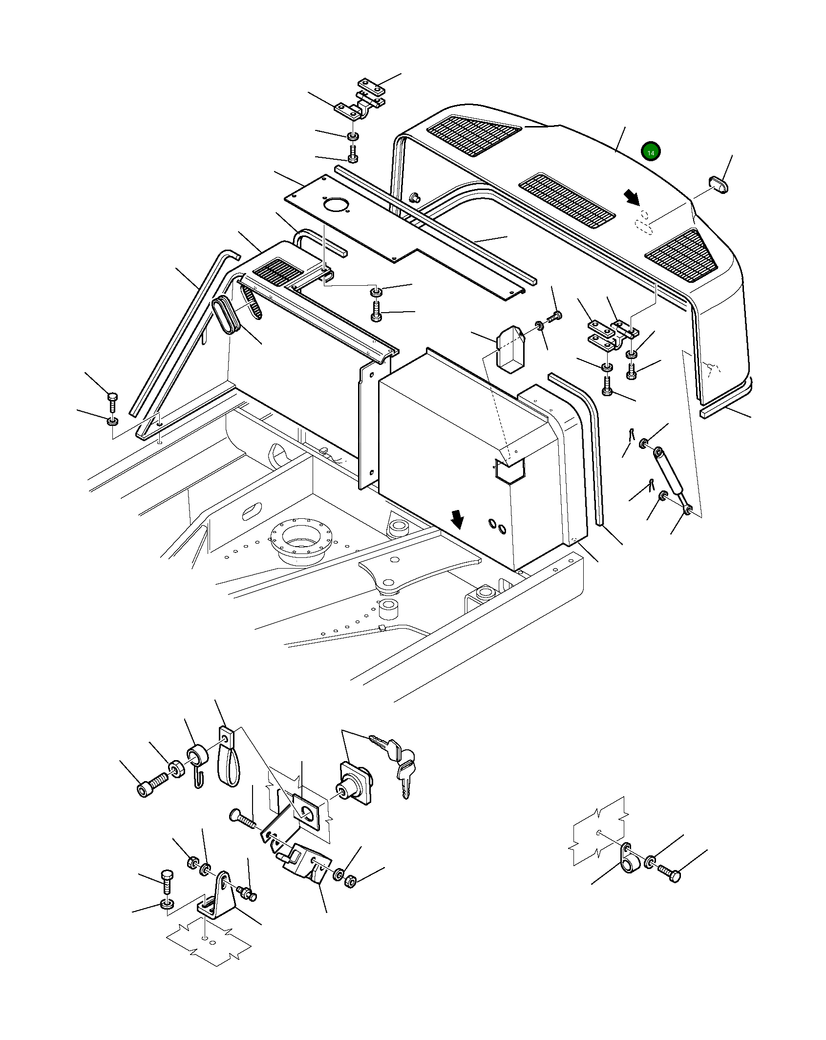 Капот 226-54-11312 Komatsu
