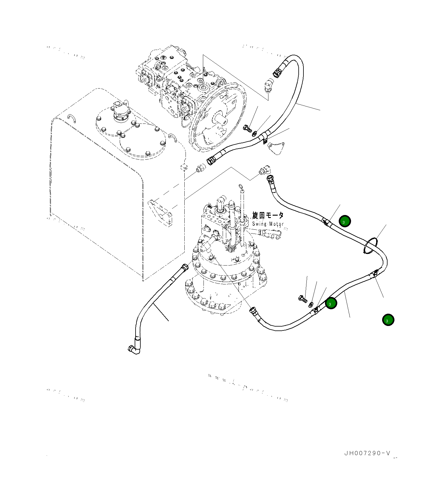 Клипса 0443452312 Komatsu