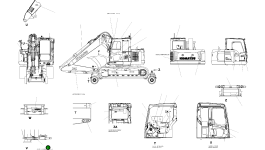 Наклейка 22A-818-K160 Komatsu