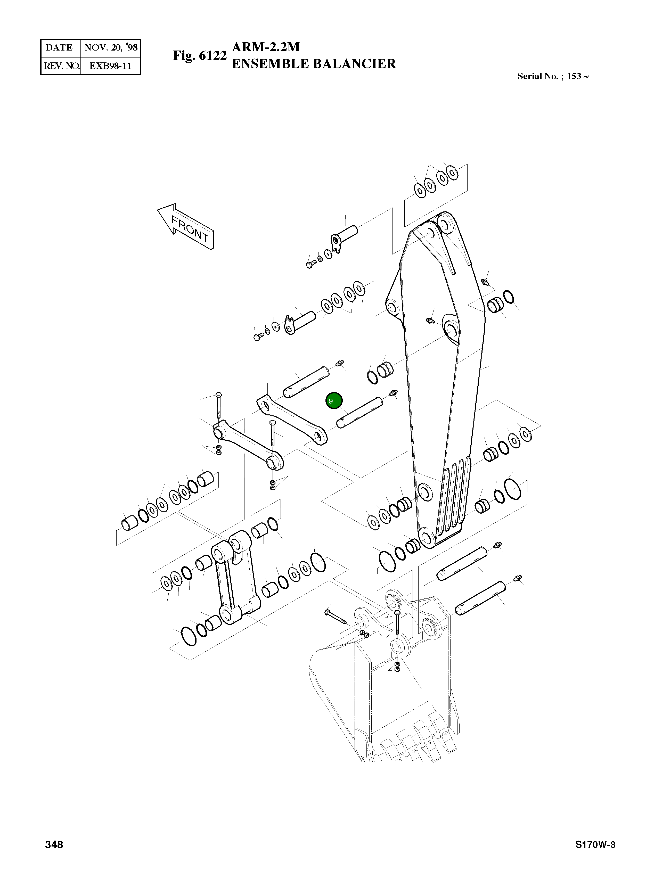 Палец 2123-2009 Komatsu