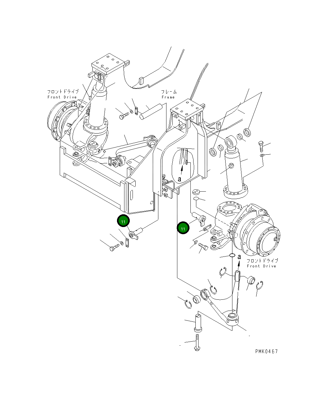 Палец 21J-40-11231 Komatsu