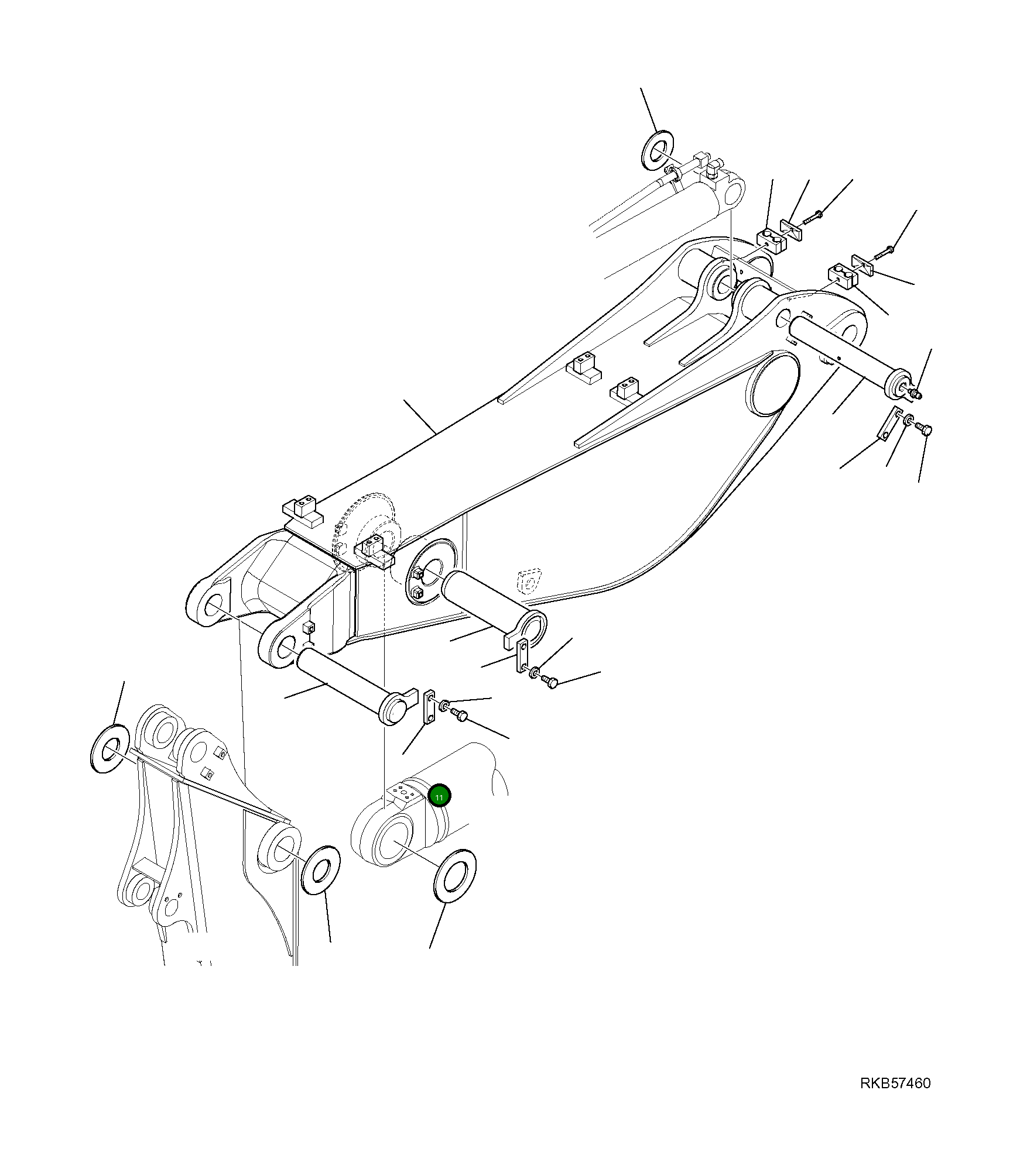 Палец 21W-70-R8990 Komatsu