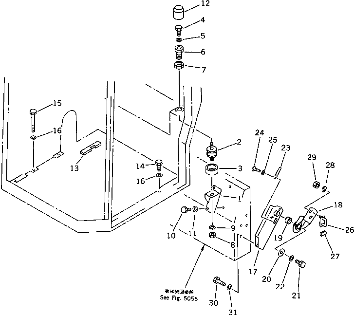 Кронштейн 21X-54-14210 Komatsu