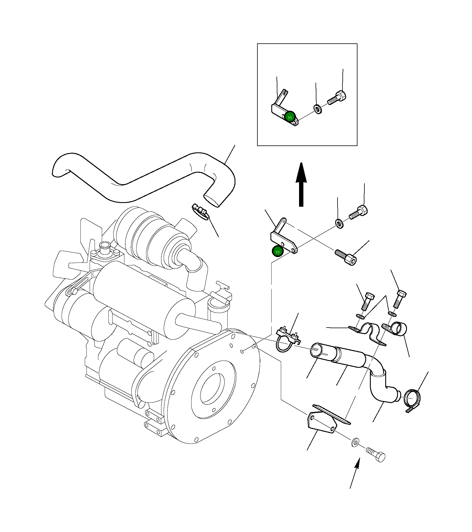 Опора 3F0534606 Komatsu