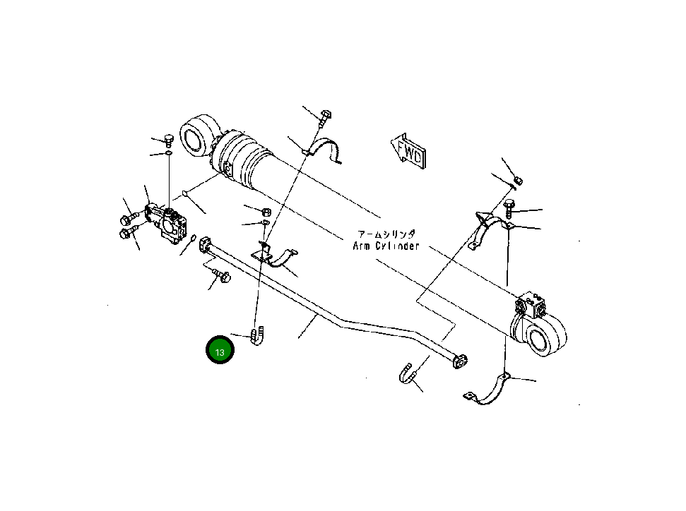 Клипса 0728323450 Komatsu