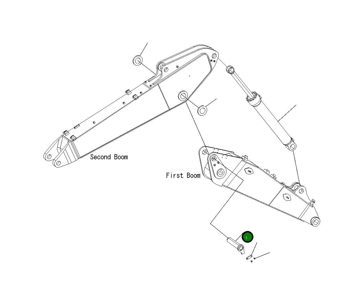 Палец 21K-70-K1180 Komatsu