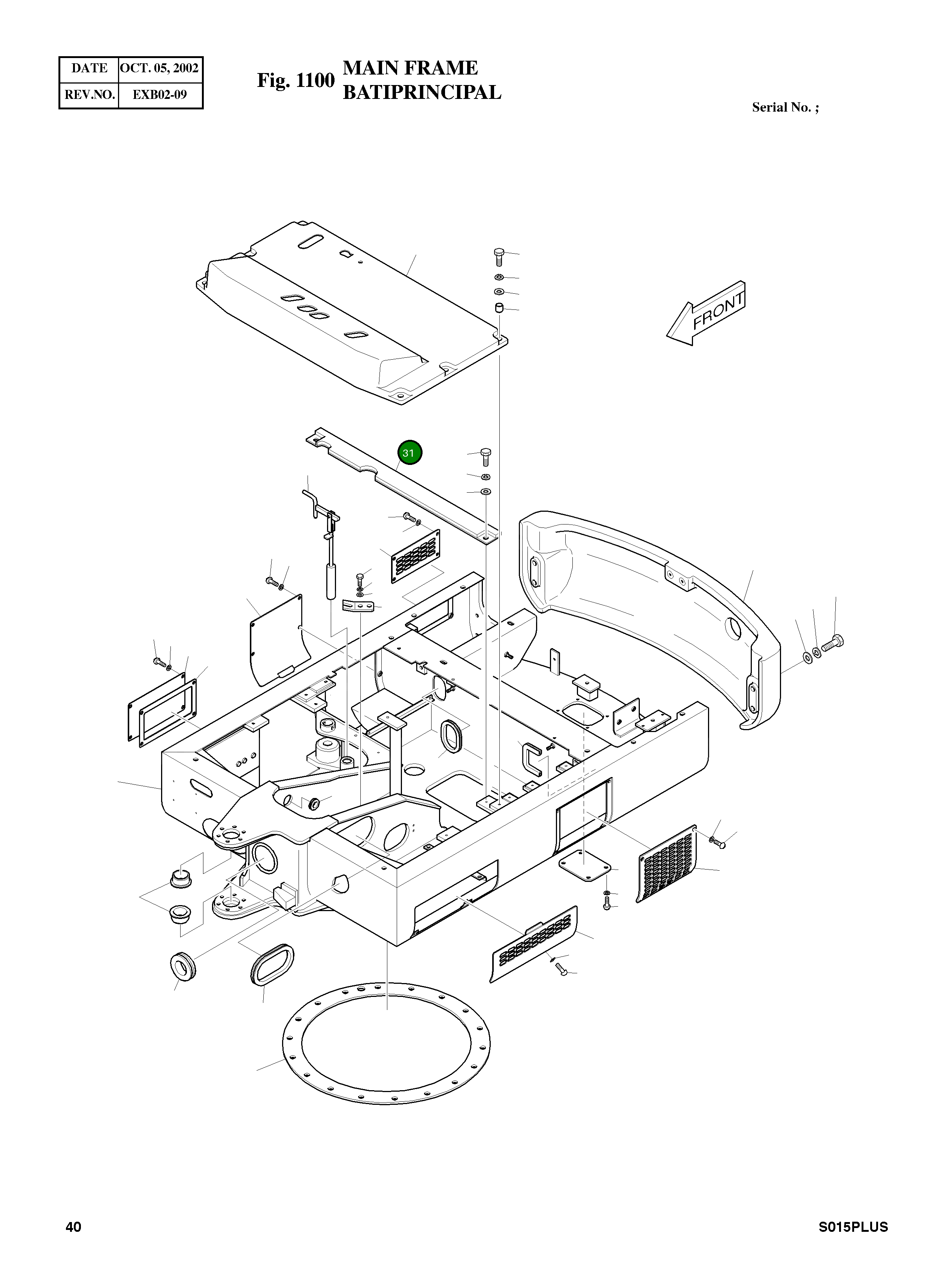 Кронштейн 195-01352 Komatsu