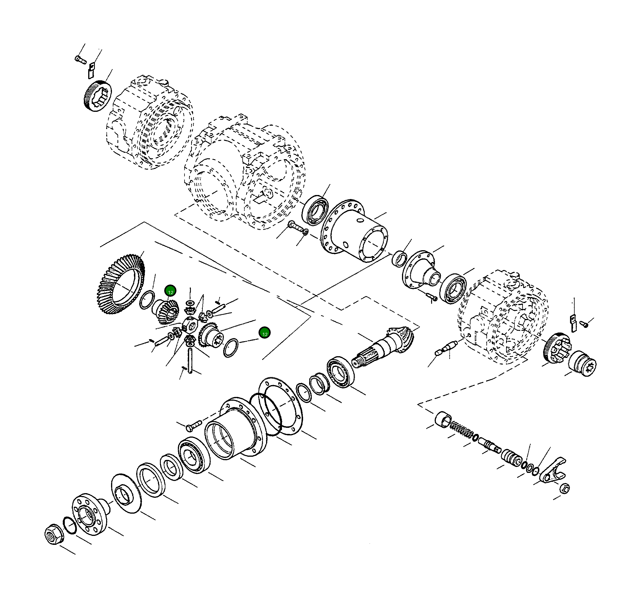 Коническая шестерня 4916976M1 Komatsu