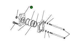 Корпус демпфера топливного насоса 1238 358 H1 Komatsu