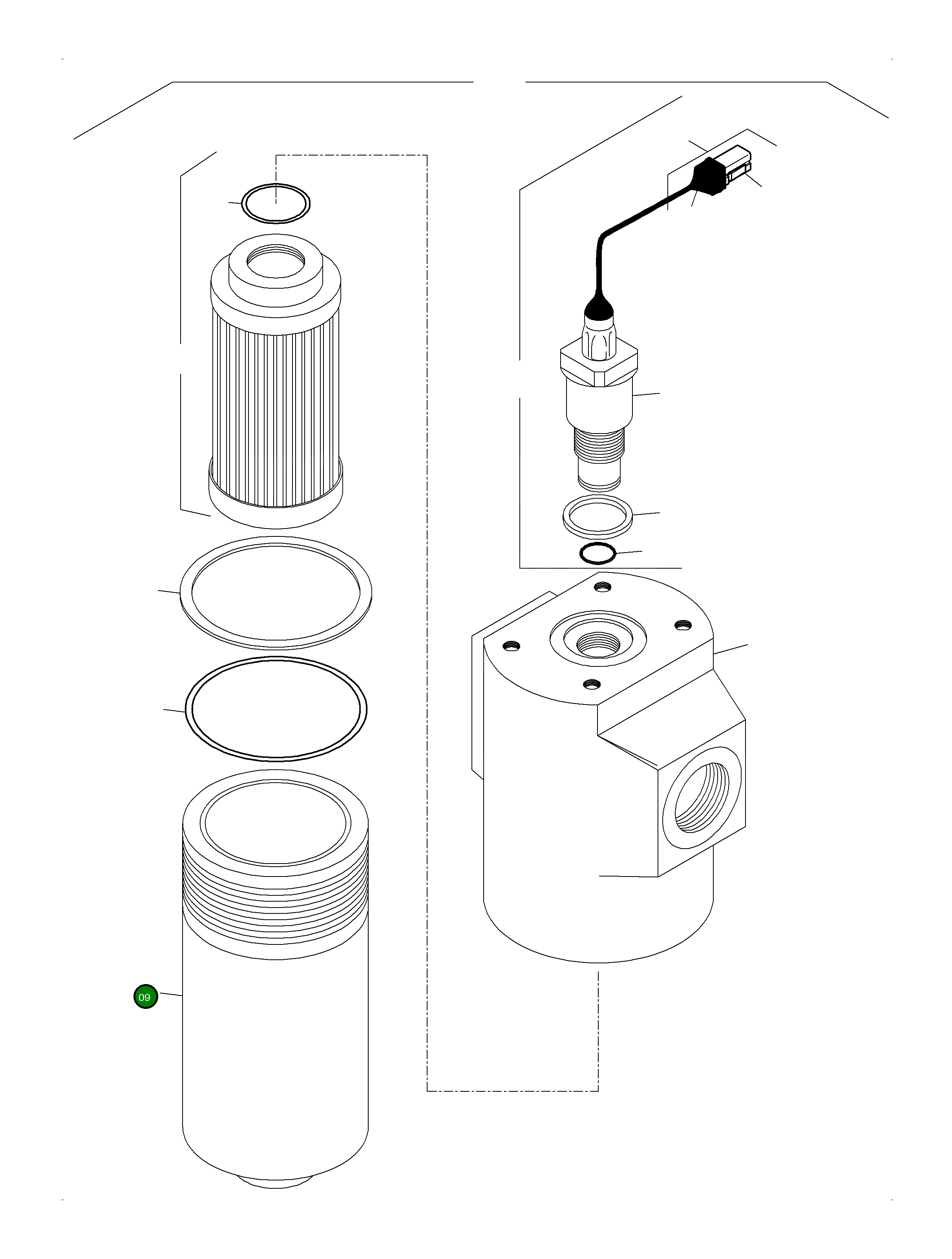Корпус фильтра 796 606 73 Komatsu