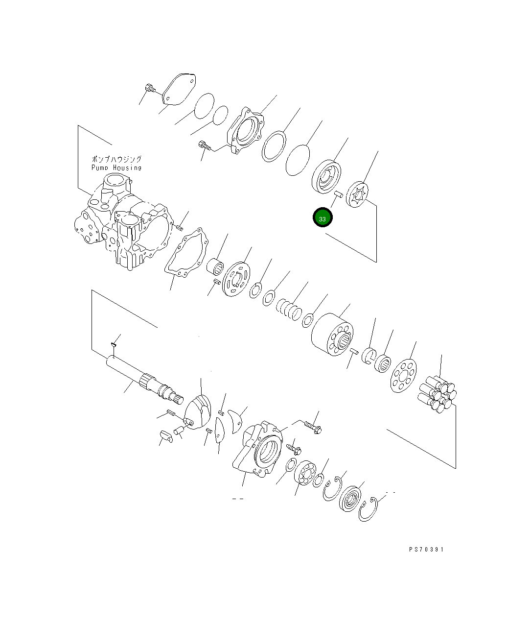 Палец 258-81-22130 Komatsu