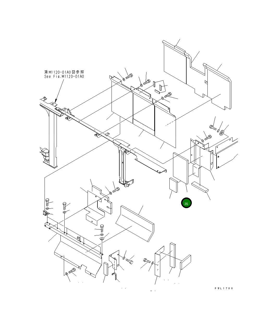 Лист 21M-54-12830 Komatsu